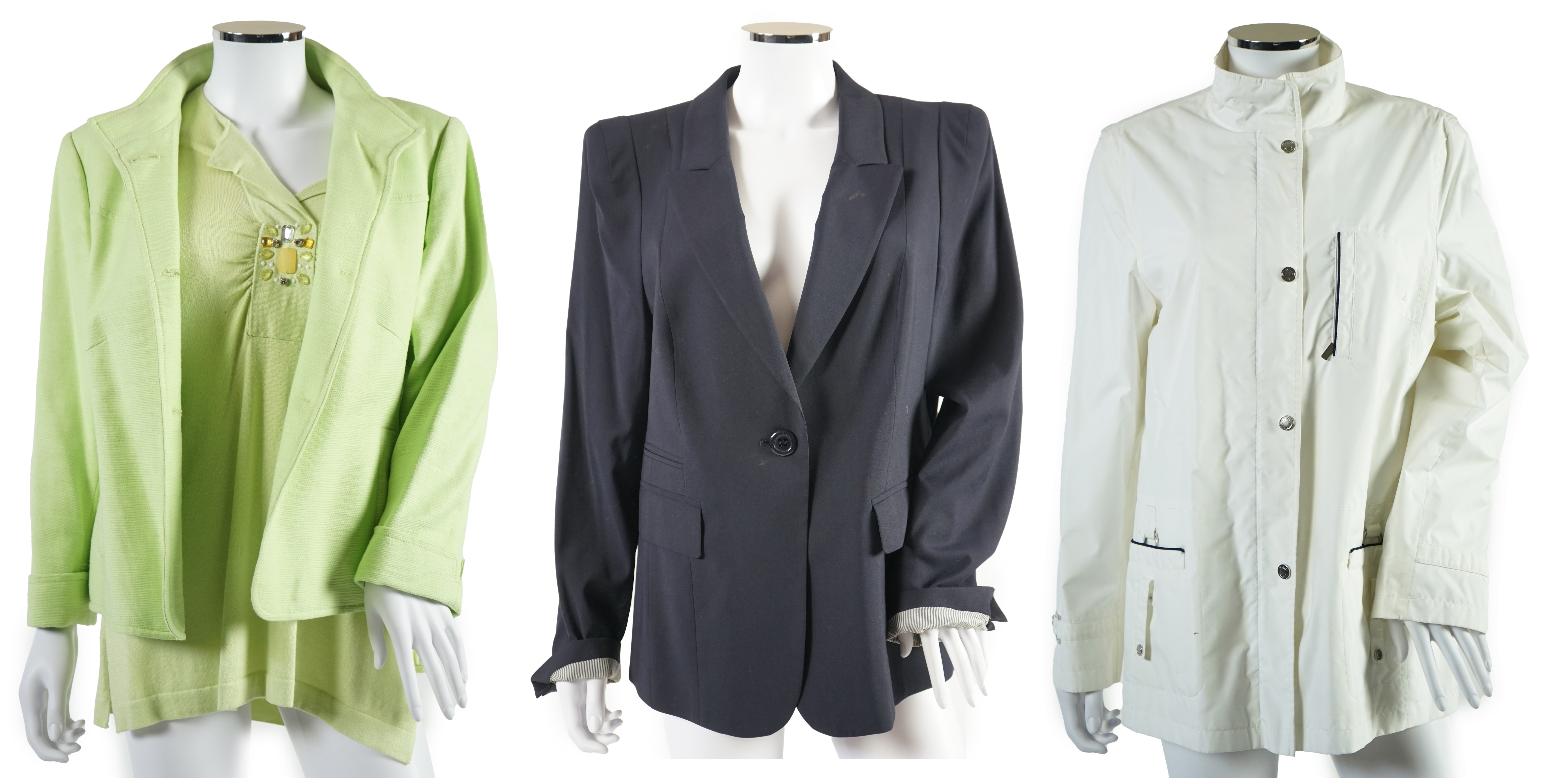 Three Basler Lady's jackets and a matching sweater. Approx sizes 14-16 Proceeds to Happy Paws Puppy Rescue